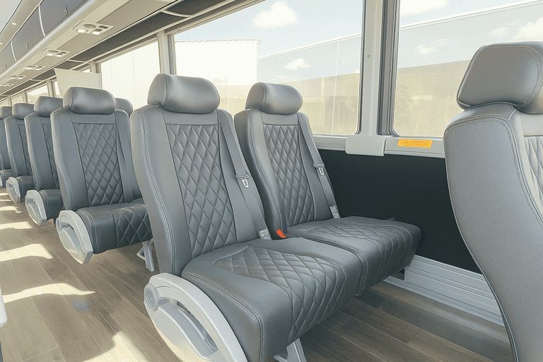 interior of Charter Bus Rental Tuscaloosa charter bus