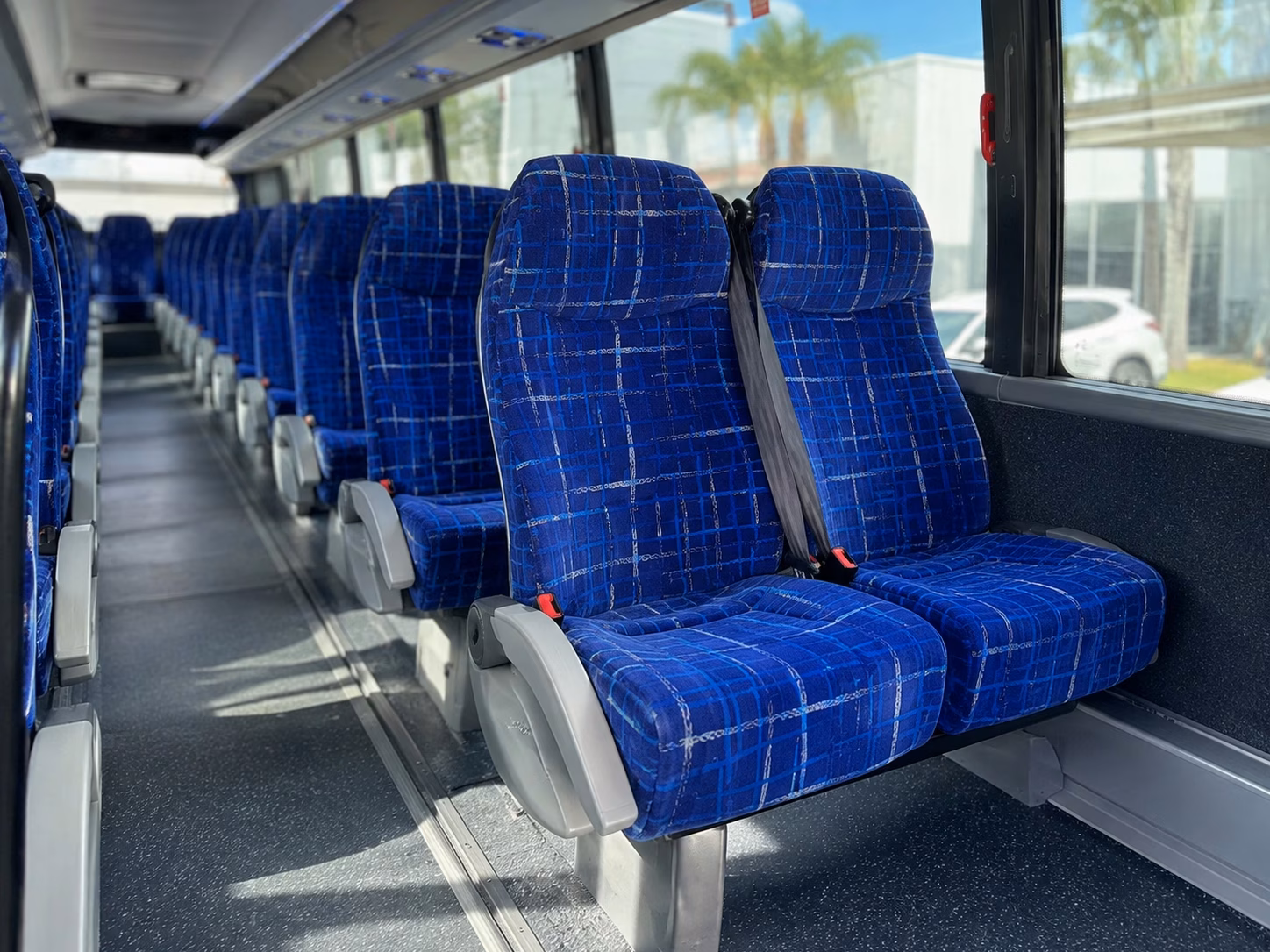 56 passenger charter bus interior